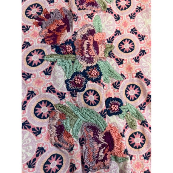 Sundance Long Sleeve Embroidered Patchwork Print Top, Women's Size L - Picture 6 of 8